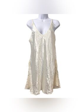 NEW Vintage L.A Intimates Satin Chemise Slip‎ Dress Pearl Size Medium